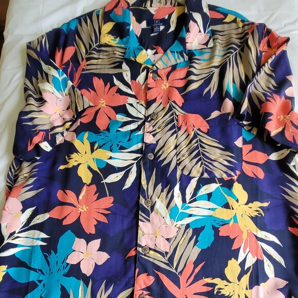 George Hawaiian Floral Print Mens Shirt NWOT Size M - Picture 8 of 14